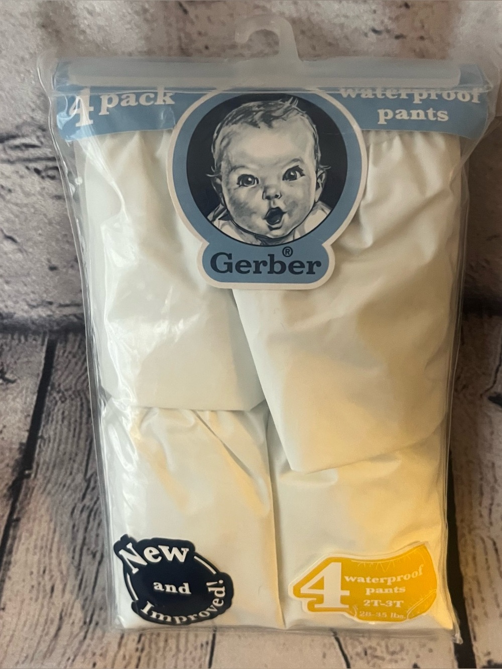 Gerber Vintage 4 Pack of Waterproof Pants size 2T-3T